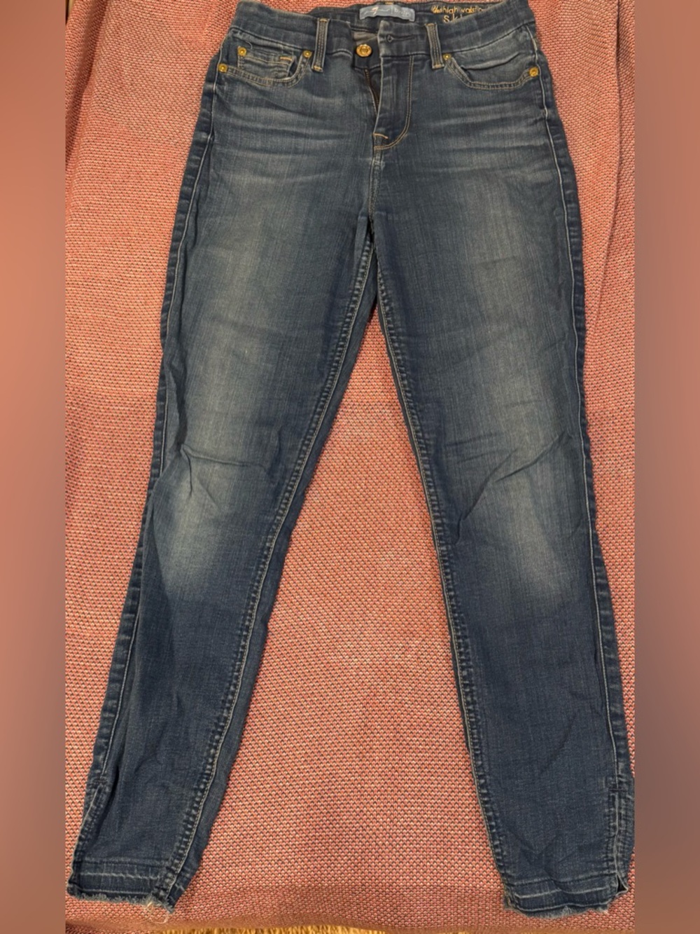 7 For All Mankind b(air) High Waist Ankle Skinny Jeans